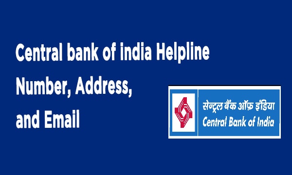 Central bank of india Helpline
